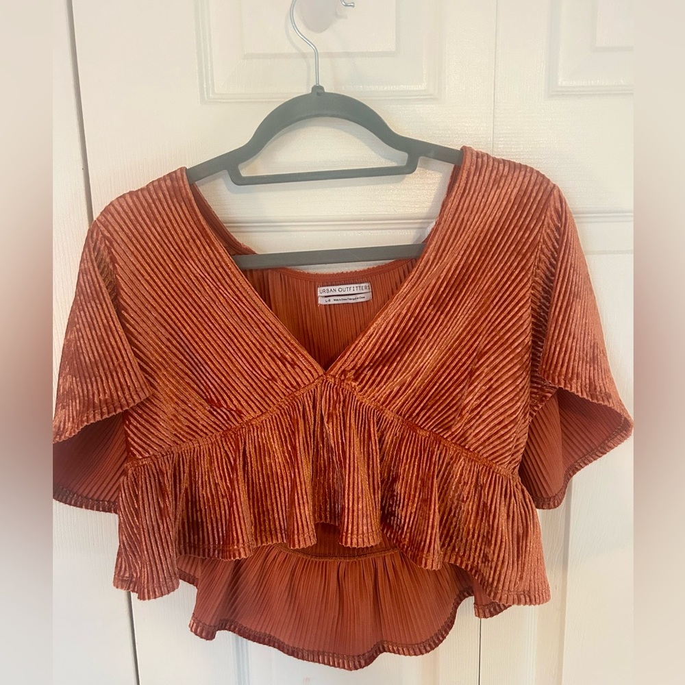 Urban Outfitters Size L Velvet Rust Top!